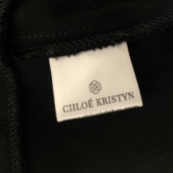 Chloe Kristyn Traci Skirt Satin Flounce Ruffle Hem Black Midi NWT Size XL - Picture 8 of 9